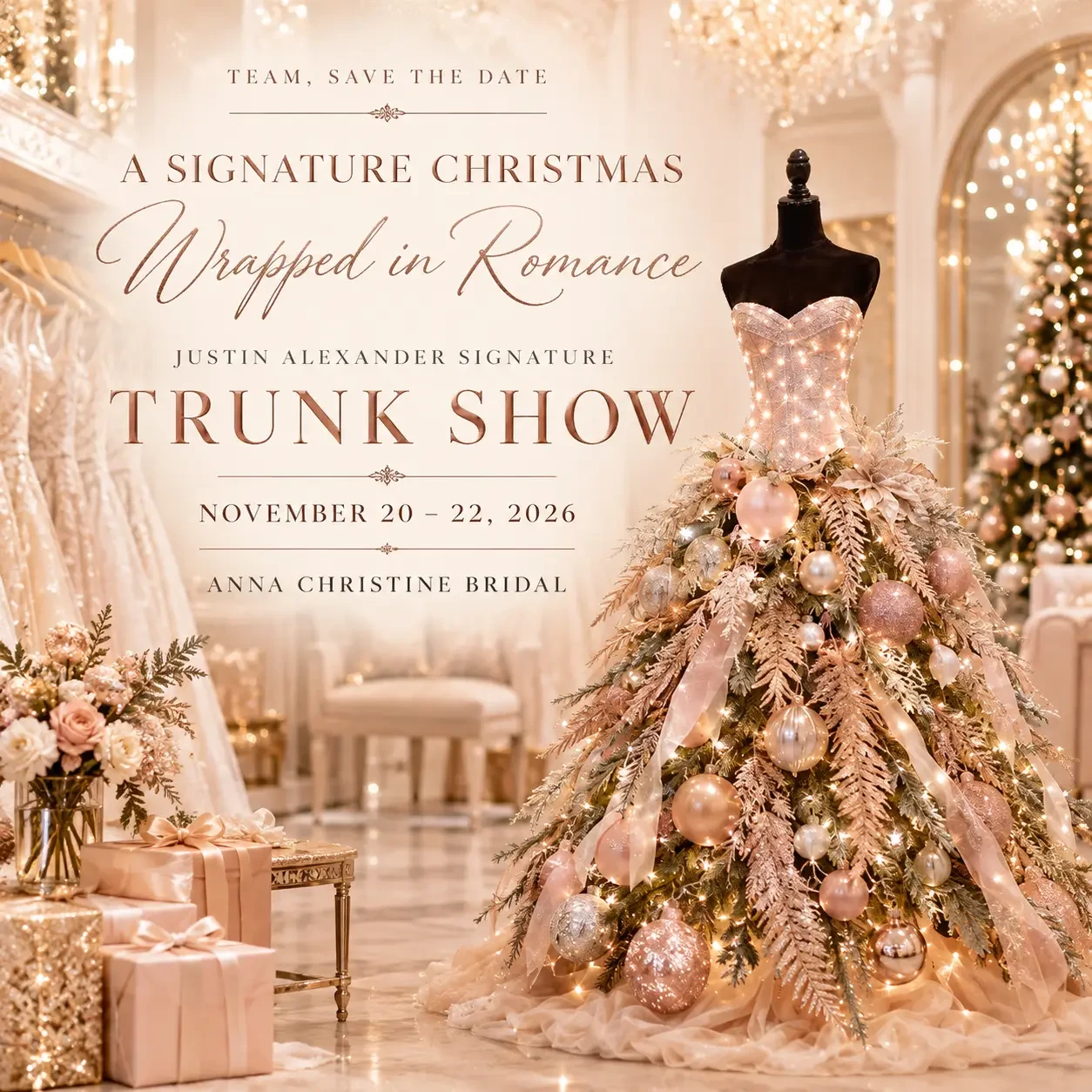 Wrapped in Romance | Justin Alexander Signature Trunk Show Main Image