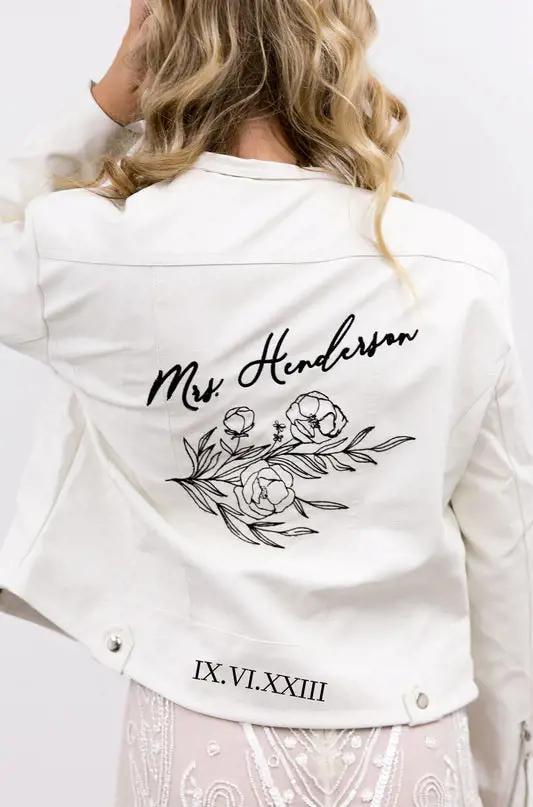 Blooming Leather Bridal Jacket