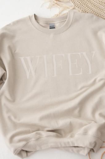 Heirloom #WIFEY Embroidered Sweatshirt #0 thumbnail