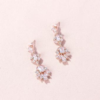 Heirloom #Lucy CZ Drop Earrings E023 - #1 Silver thumbnail