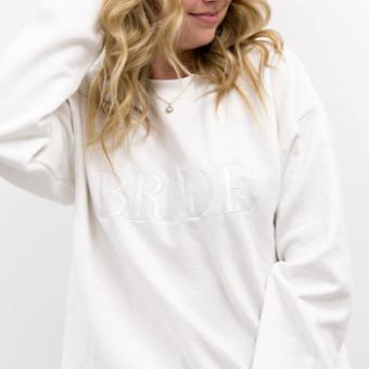 Heirloom #BRIDE Embroidered Sweatshirt - #0 White thumbnail