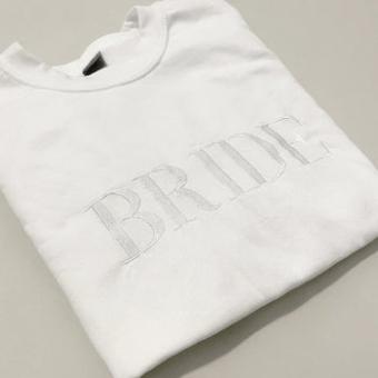 Heirloom #BRIDE Embroidered Sweatshirt - #1 White thumbnail