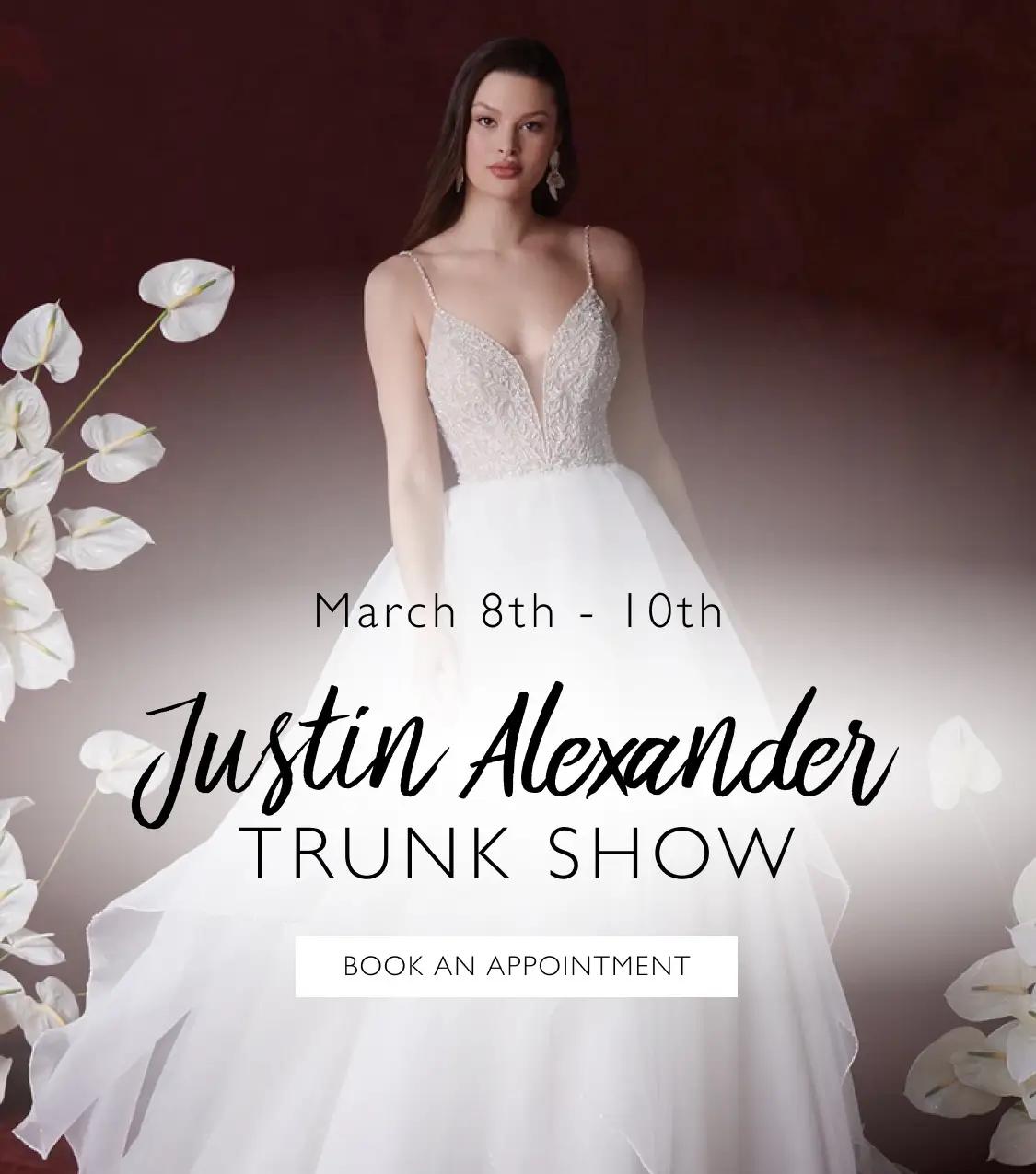 Mobile Justin Alexander Trunk Show Banner