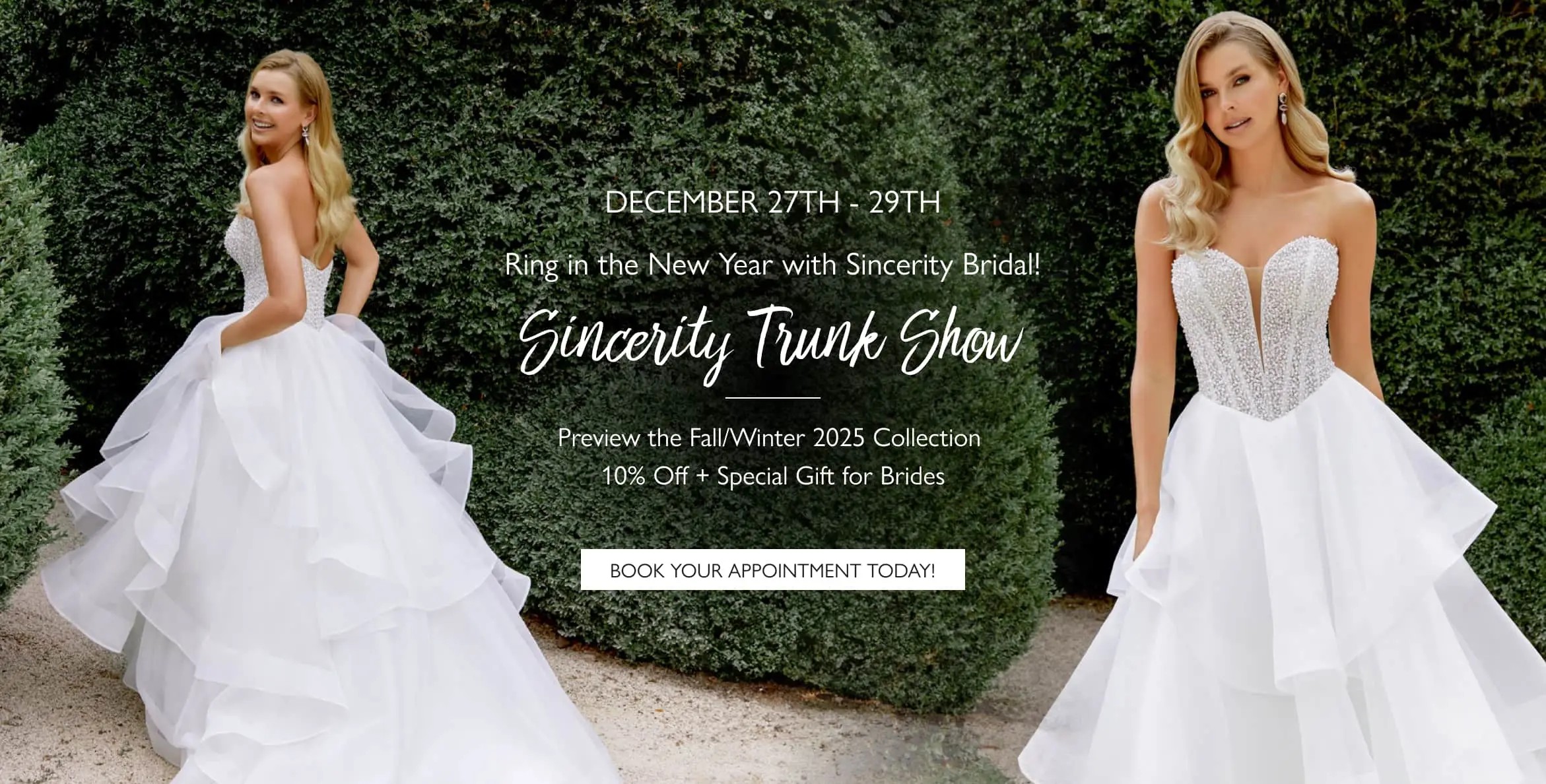 Sincerity Trunk Show Desktop Banner