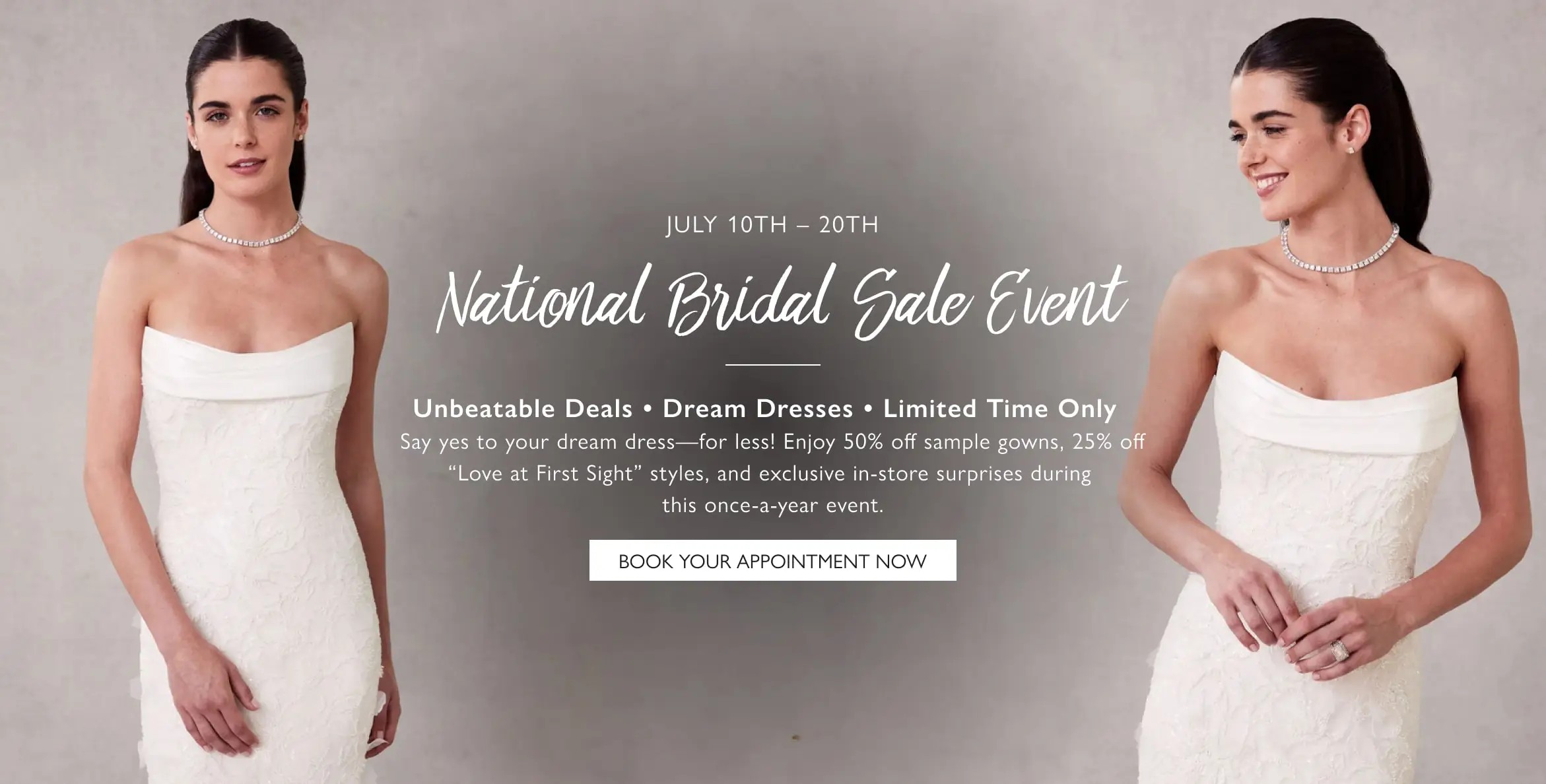 National Bridal Sale Desktop Banner