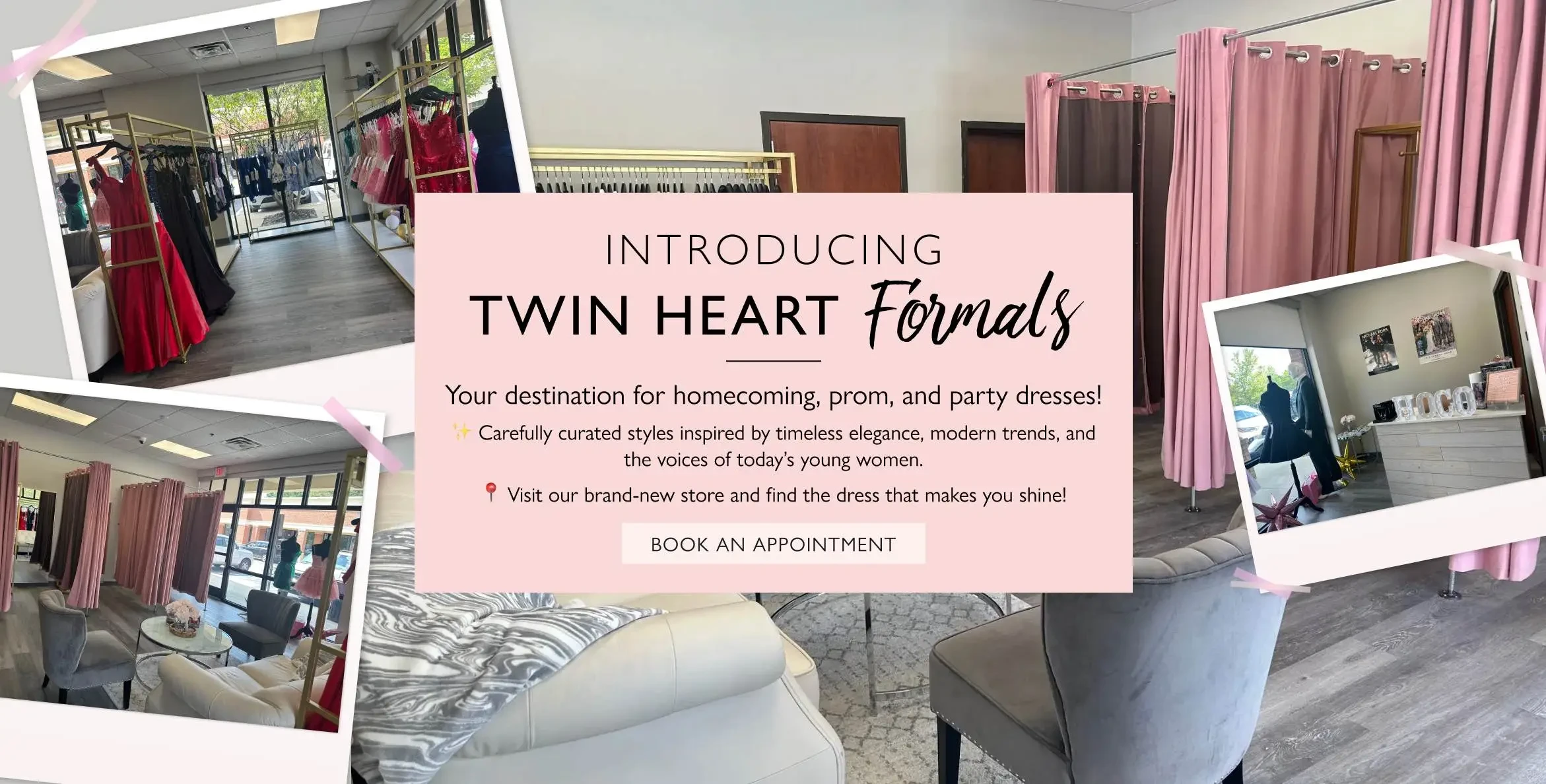 Twin Heart Formals Desktop Banner