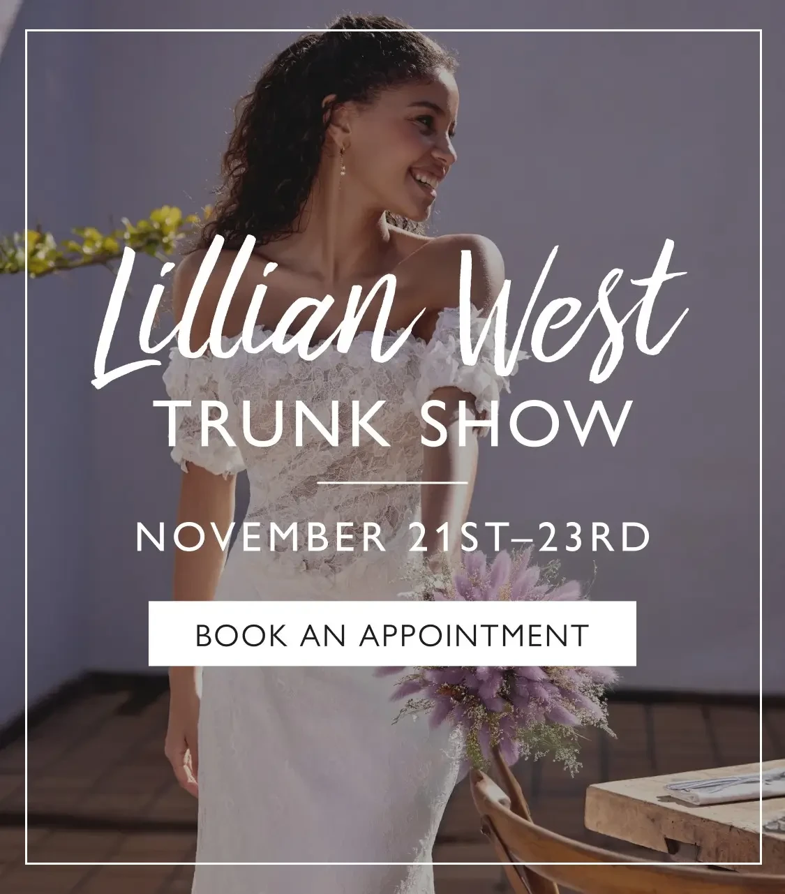 Lillian West Trunk Show Banner for Mobile