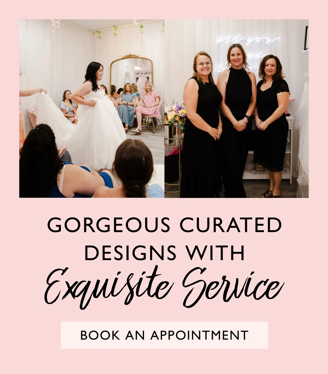 Employees and store images, Exquisite Service mobile banner